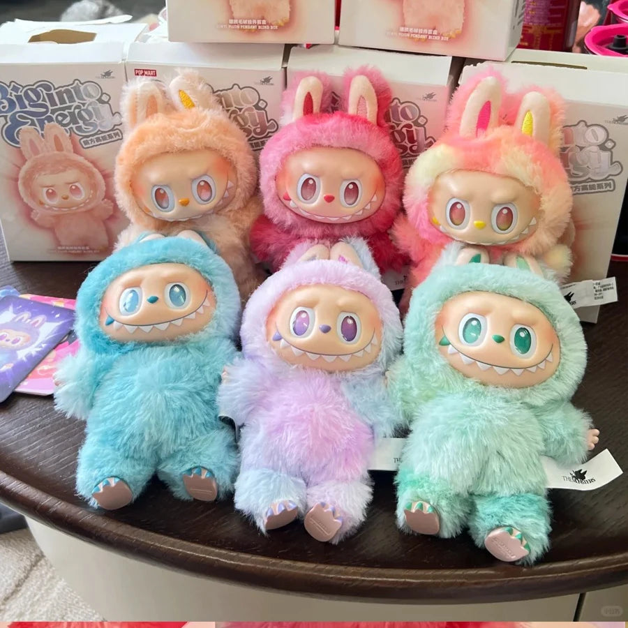 LABUBU Original Authentic Pop Mart the Monsters Macaron Have a Seat Vinyl Blind Boxes Plush Doll Cute Lovely Toys Mystery Boxes