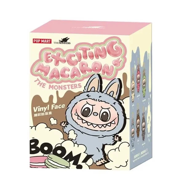 LABUBU Original Authentic Pop Mart the Monsters Macaron Have a Seat Vinyl Blind Boxes Plush Doll Cute Lovely Toys Mystery Boxes